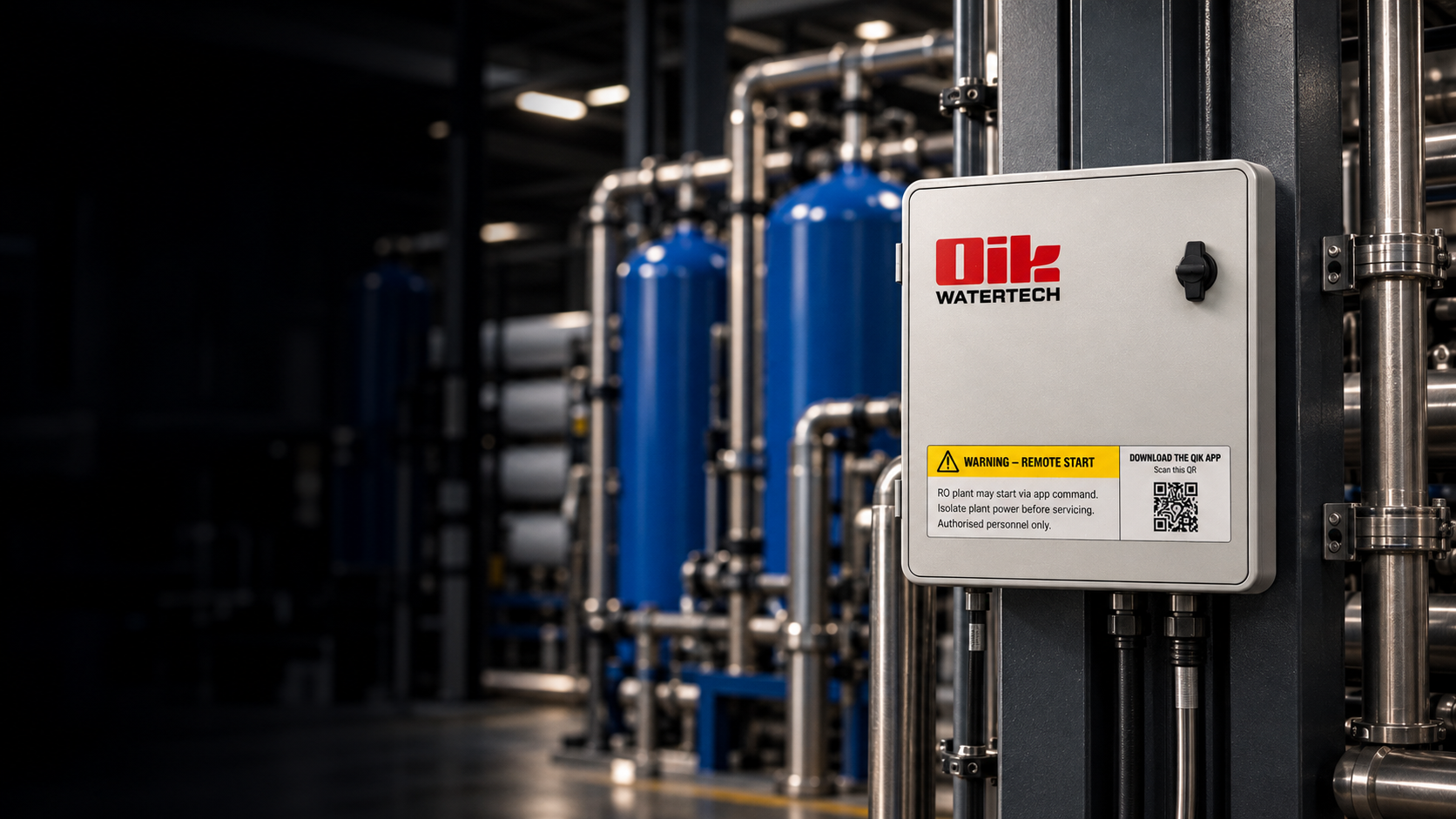 Qik Insights device and mobile app at an RO plant